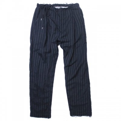 crossover front pajama pant. -navy.o.white.-