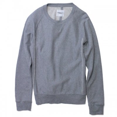 crew neck sweat shirt. (French Terry) -gray.-