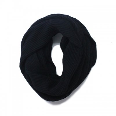 loop scarf. -black.-