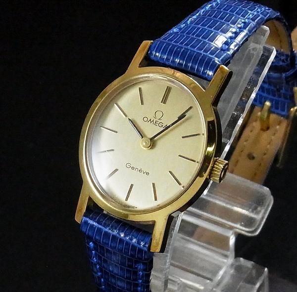 文字盤形ラウンド丸形稀少品 OMEGA オメガ ジュネーブ 腕時計 手巻 アンティーク