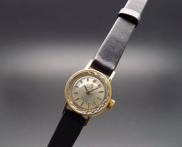 OH済18金無垢18KオメガOMEGAアンティークウォッチ手巻きレディース腕時計