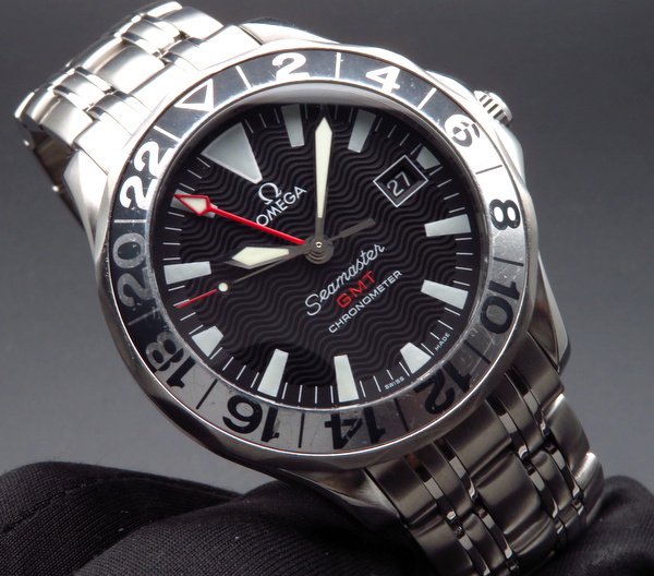 オメガ OMEGA シーマスター GMT 2234 50 50周年記念 メンズ 腕時計 デイト ブラック 中古 美品【OH済】