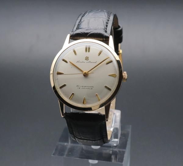 動作品】SEIKO Merit セイコーマート 5219 14K 手巻き DIASHOCK 19石 