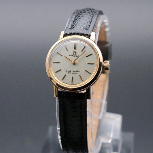 OH済 1966年製 オメガ シーマスター デビル レディース ゴールド 極上品腕時計