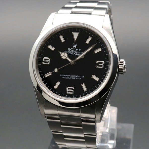 【106957】ROLEX ロレックス  14270 エクスプローラー トリチウム ブラックダイヤル T番 SS 自動巻き 当店オリジナルボックス 腕時計 時計 WATCH メンズ 男性 男 紳士
