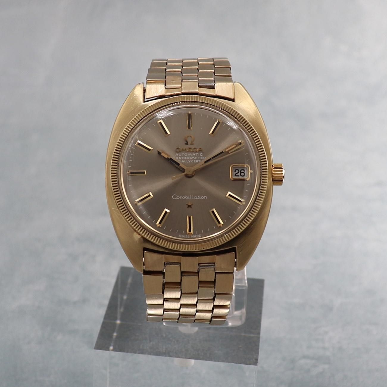 ヴィンテージ　OMEGA ゴールド 時計 1970年 オメガ アンティーク コンステレーション ゴールド