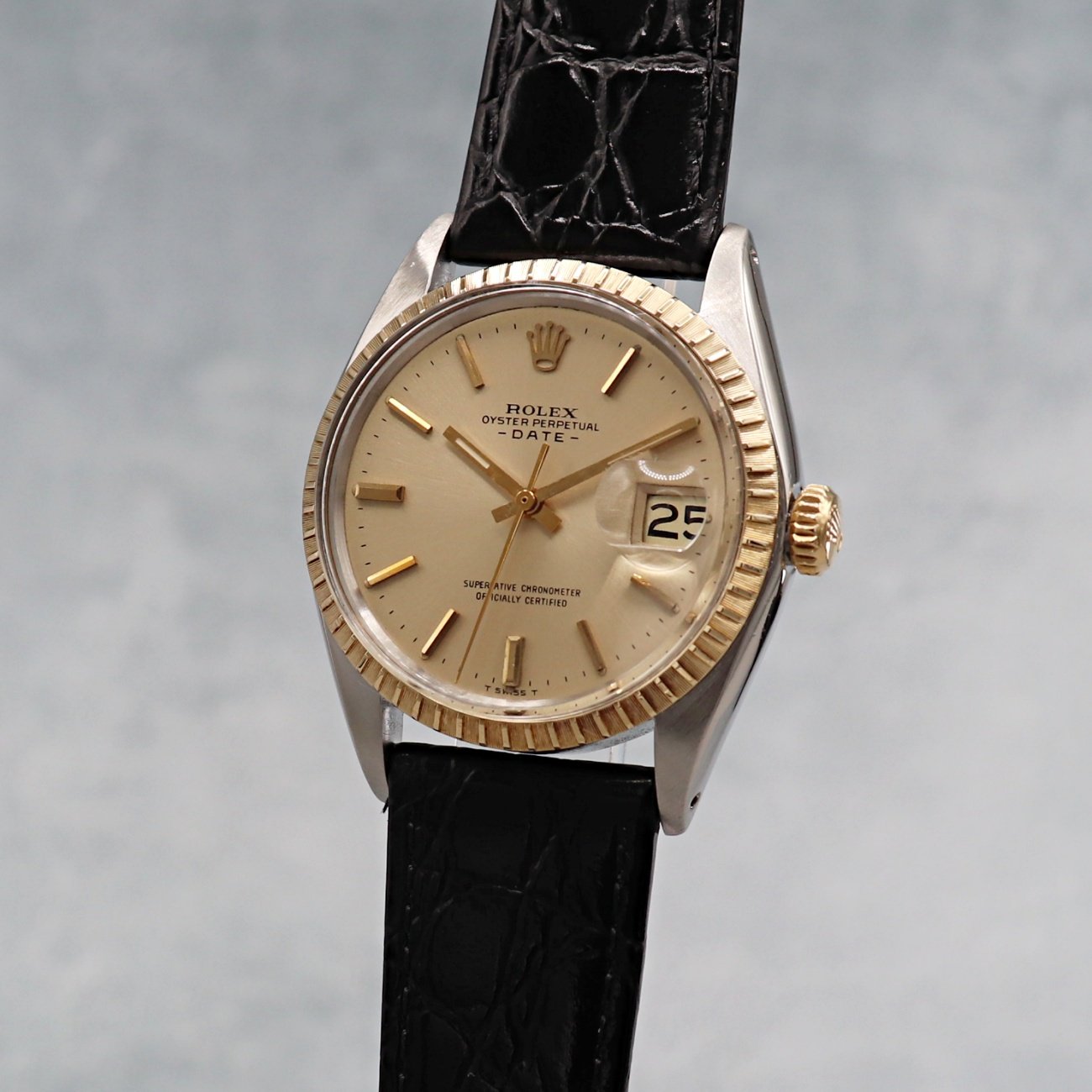 1967年 ロレックス ROLEX オイスターパーペチュアルデイト 希少 Ref.1505 YS/SS コンビ クロノメーター ヴィンテージ【OH済】