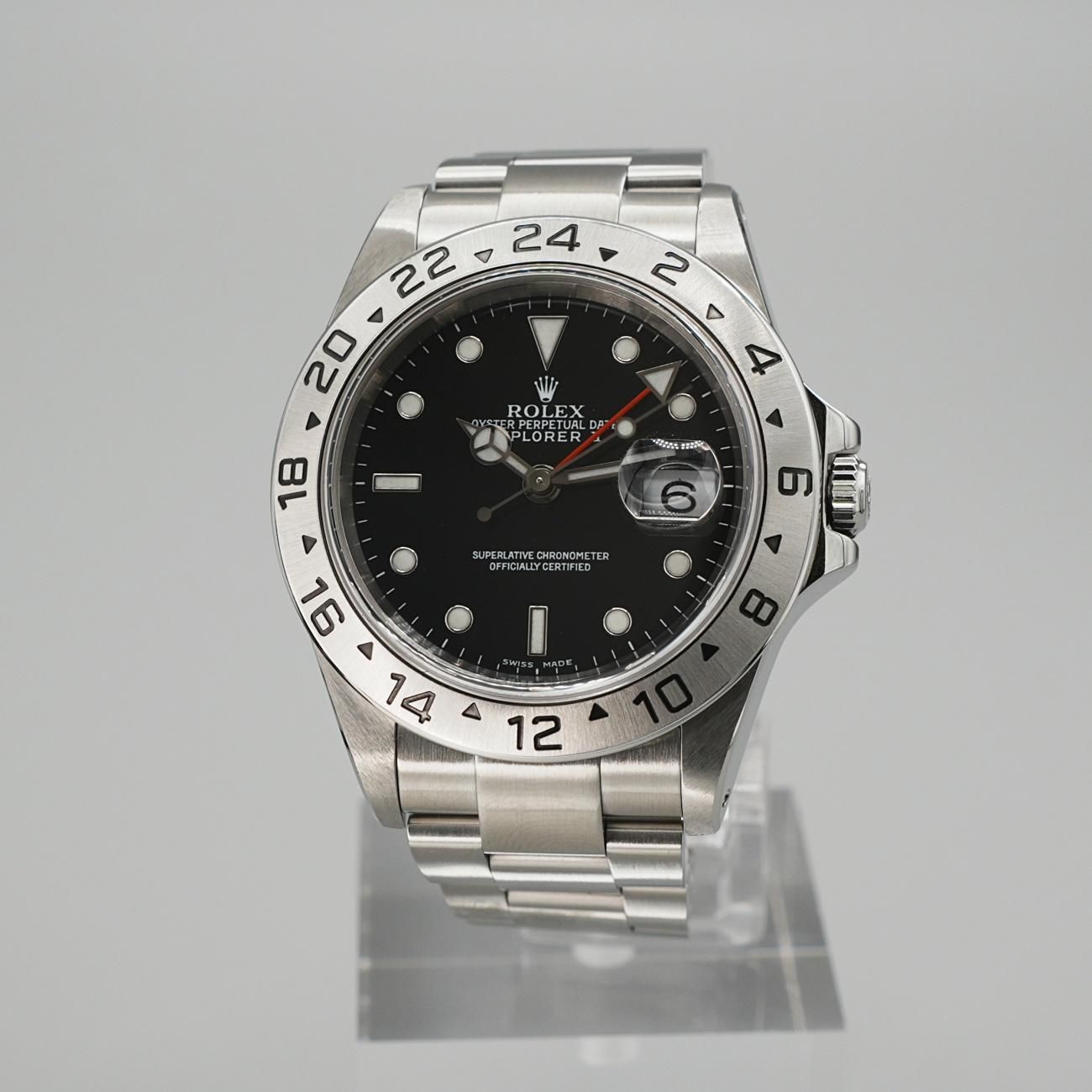 2000年 ロレックス 16570 エクスプローラー2 ブラック P番 ダブル