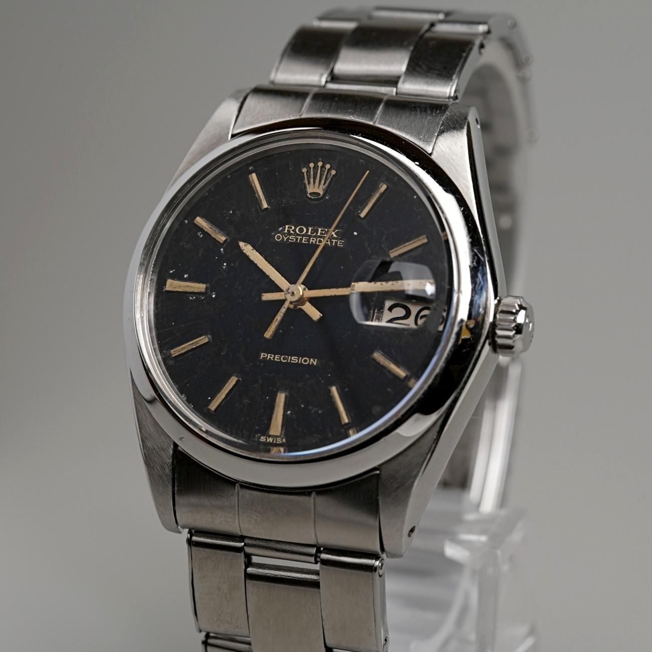 ROLEX　オイスターデイト　6694　手巻き　リベットブレス　デベソバックル ROLEX オイスターデイト 6694 手巻き リベットブレス デベソバックル