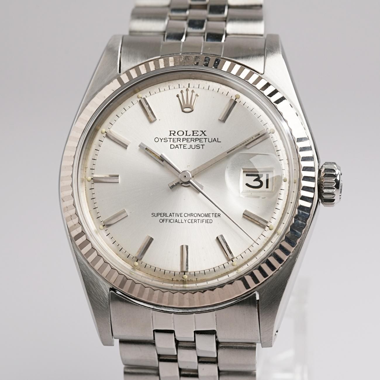 1967年 ロレックス デイトジャスト 1601 アンティーク WG 出べそ