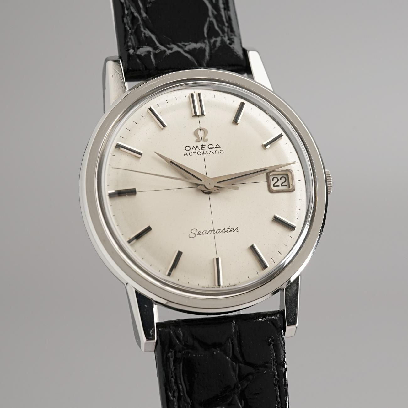 1964年 アンティーク オメガ シーマスター [日付] クロスライン 自動巻