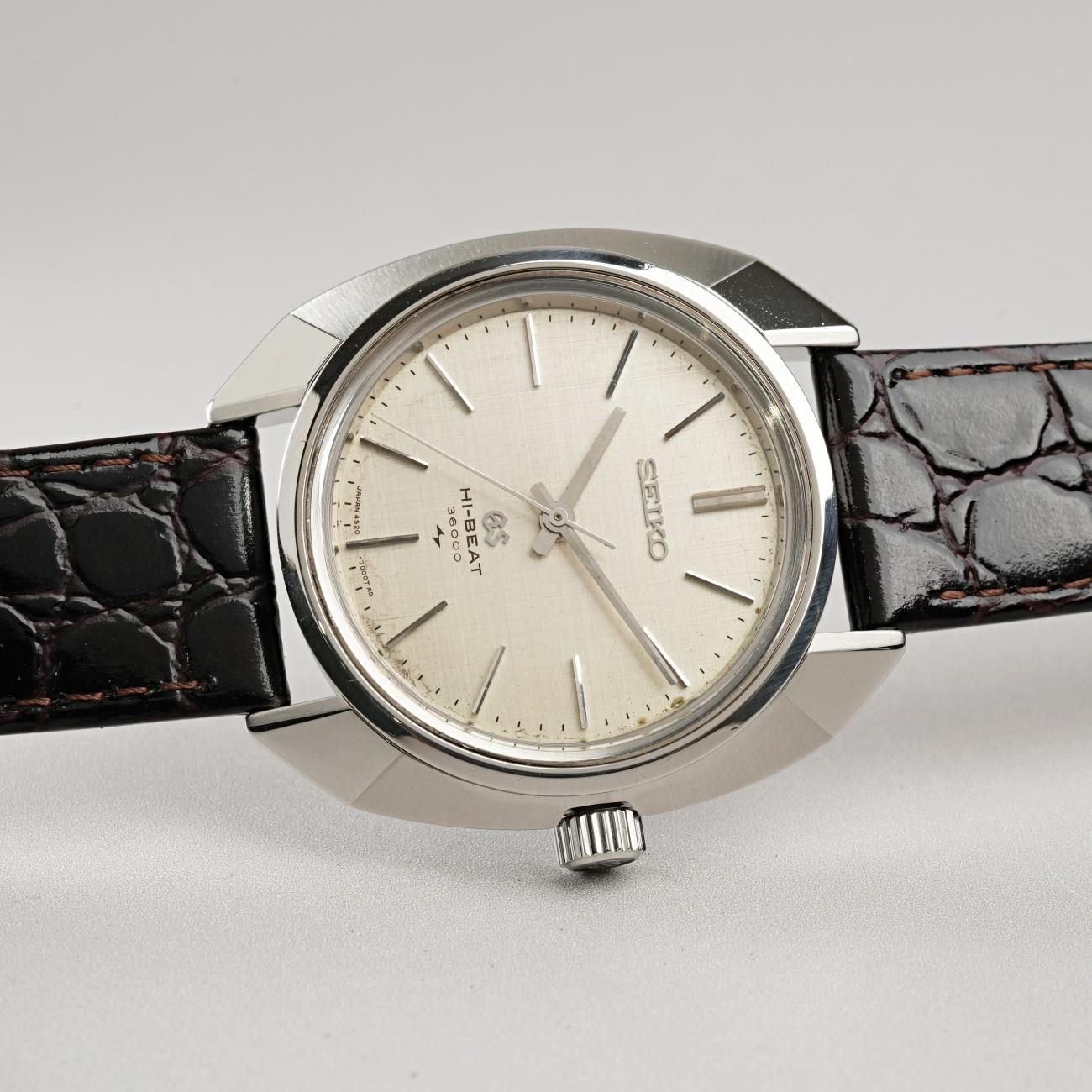 GSグランドセイコー4520-7000 オクタゴン黒文字盤OH済傷なし！超美品！ グランドセイコー ”45GS オクタゴンケース ” ブラック文字盤