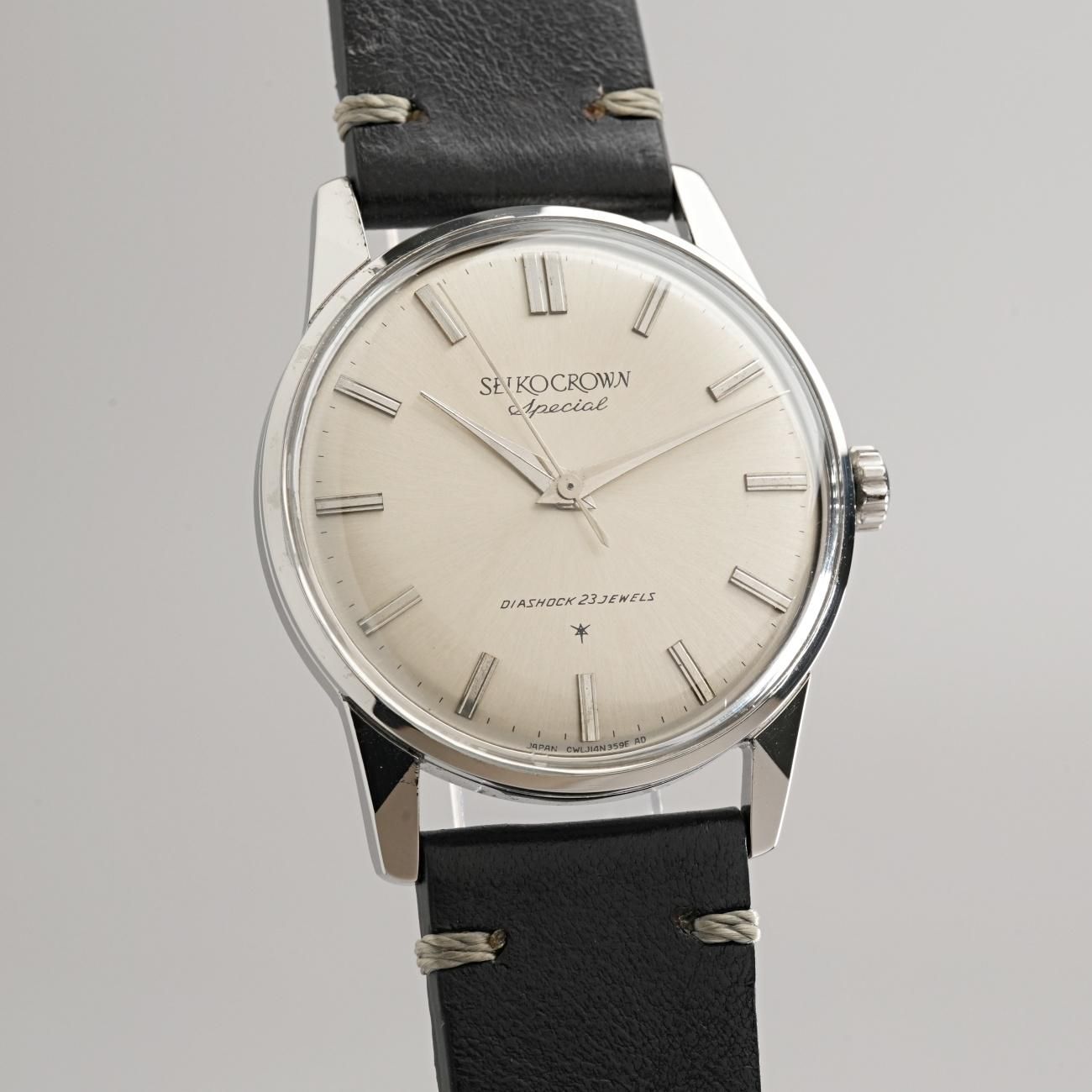 セイコー クラウンスペシャル 23石 セイコー SEIKO クラウンスペシャル シルク調縦縞模様ダイヤル