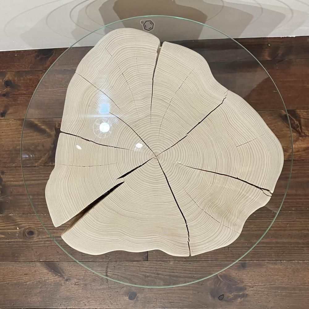 SHOP 青森ヒバ丸太スツール_H40cm / フェルトパット付き (Cul de