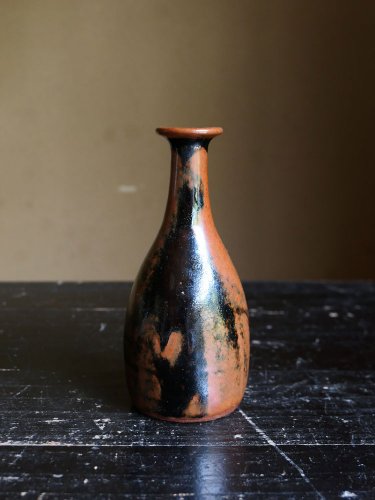 江戸時代中期頃・丹波・栗皮釉・徳利・h15cm・い | Tokkuri,Tanba,ceramic,cir1700