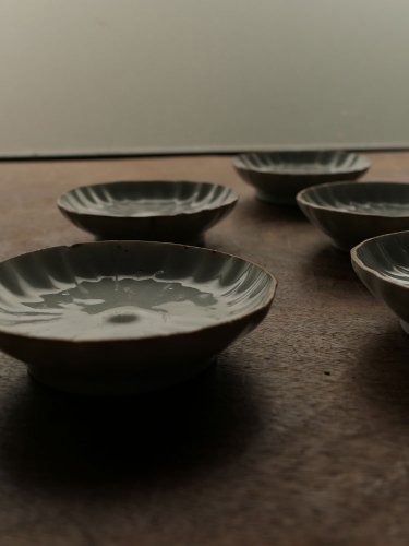 江戸時代後期頃・古伊万里・白磁・菊・豆皿・五客組・ろ | Sara,5set,Imari,porcelain,cir1800