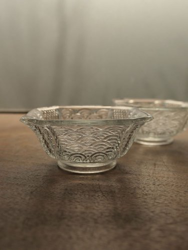 大正時代頃・和ガラス・波紋・夫婦・小鉢 | Hachi,Japanese glass,cir1910