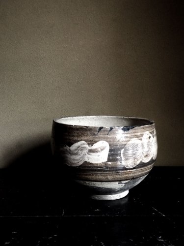 江戸時代後期頃・美濃焼・刷毛目・牡丹・大鉢 | Bowl,Mino,ceramic,cir1800