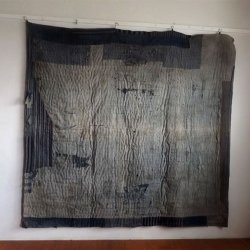 古布・木綿のぼろの敷物・特大・150x155cm-