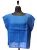 かや織のオシャレ「ＣＡＹＡファッション」　フレンチスリーブ藍色(綿１００％)の商品画像