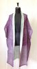 かや織のオシャレ「ＣＡＹＡファッション」　ロングショールベスト　紫色×青磁色(綿１００％)の商品画像