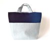 夏塩沢の本藍染めのファッション「ナツシオンブルー」　ぼかし染め絹麻バッグC(絹３０％／麻７０％)の商品画像