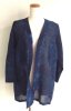 伝統織物のトップブランド夏塩沢（白生地）に本藍染めを施した洋服オリジナルブランド『ナツシオンブルー』　むらくも染め（ロングカーディガン15）の商品画像