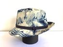 伝統織物のトップブランド塩沢織の藍染め（板締め染）中折帽子　Ｍサイズ（５７�）の商品画像