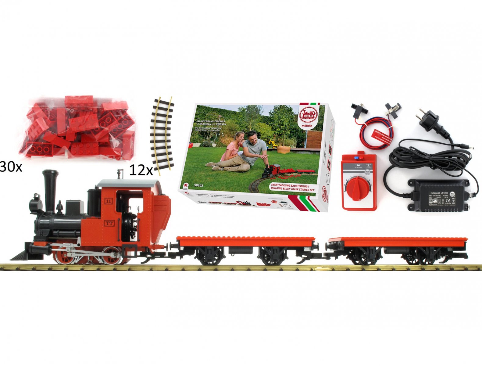 レーマン(LGB) Gゲージ Building Block Train 90463 - 外国型　欧州型　 鉄道模型専門店｜外国型、欧州型鉄道模型通販ならglobal-train｜HOゲージ｜Nゲージ｜Zゲージ｜Oゲージ