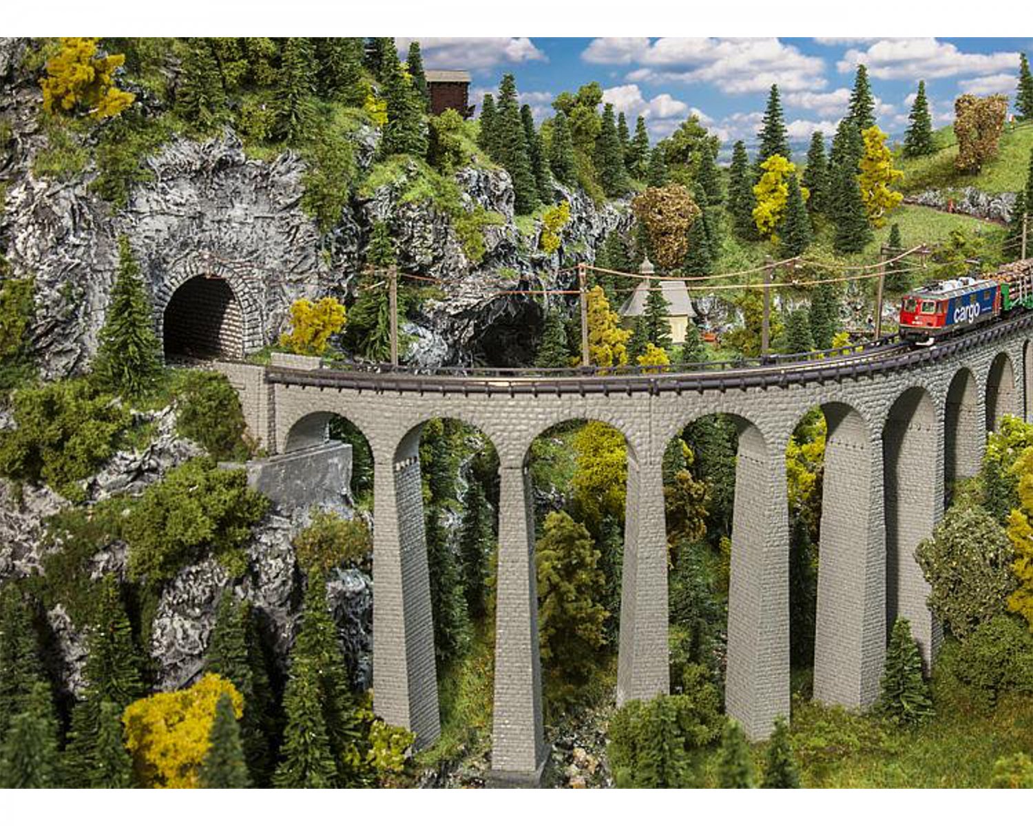 ファーラー(Faller) N Landwasser Viaduct-set 222596- 外国型　欧州型　 鉄道模型専門店｜外国型、欧州型鉄道模型通販ならglobal-train｜HOゲージ｜Nゲージ｜Zゲージ｜Oゲージ