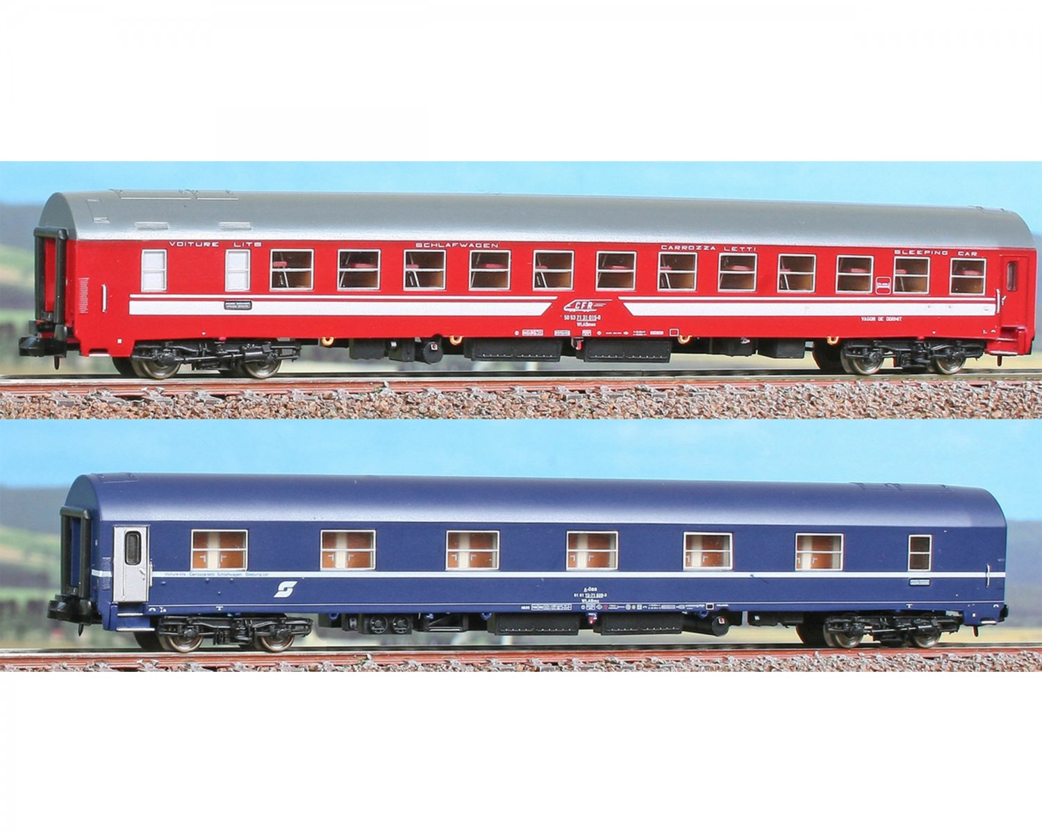 A.C.M.E N CFR Schlafwagen-Set 2-tlg 16511- 外国型 欧州型 鉄道模型 