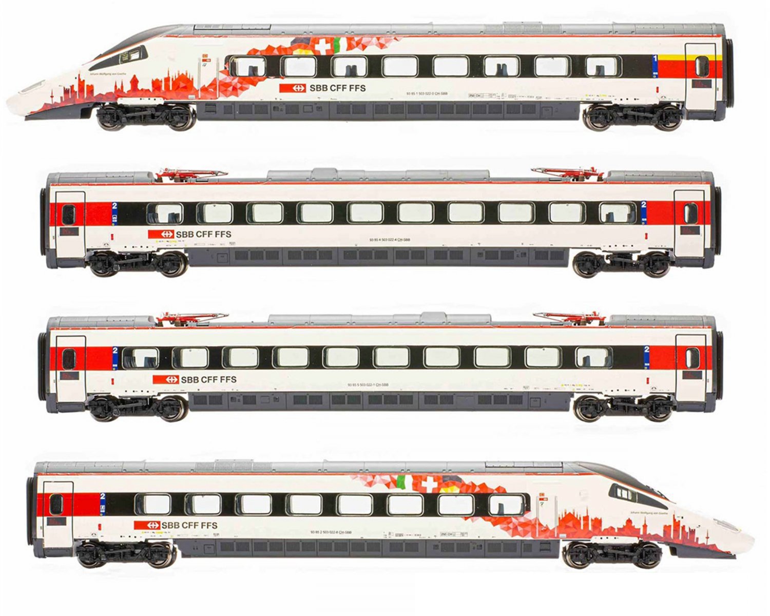 ♪ ARNOLD SBB スイス国鉄 客車 緑 3両set(1等×1、2等