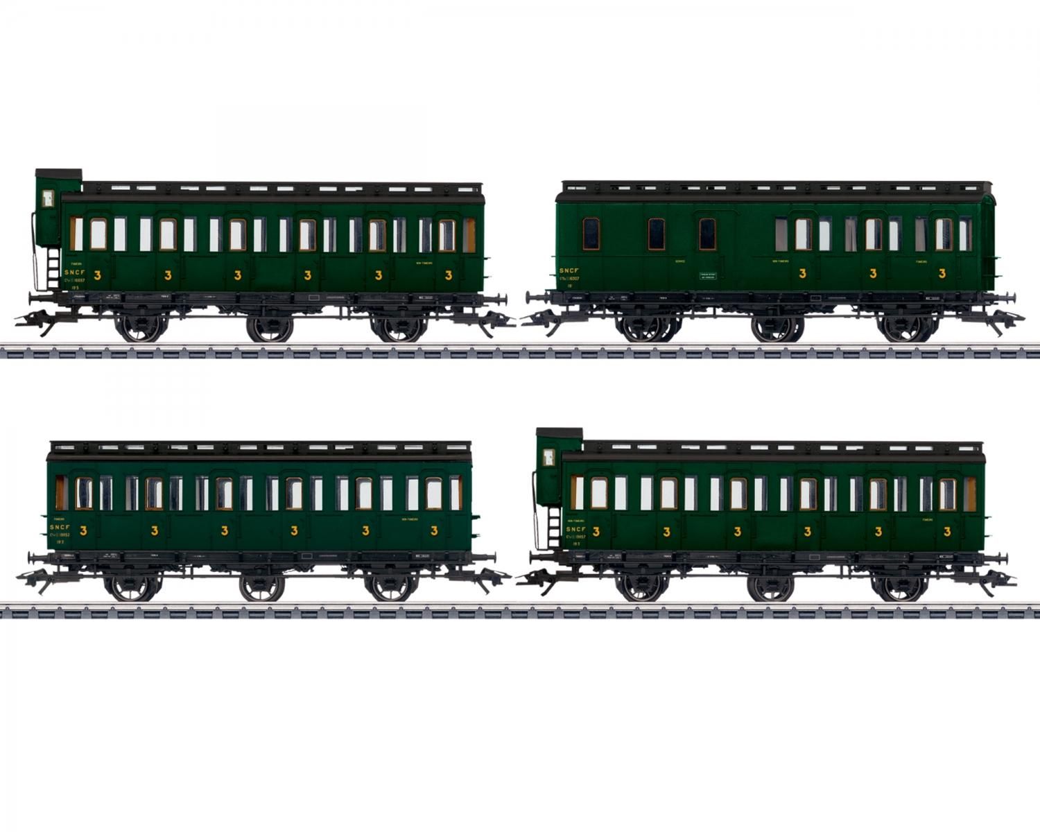 Marklin HO Compartment Car Set 42042- 外国型 欧州型 鉄道模型