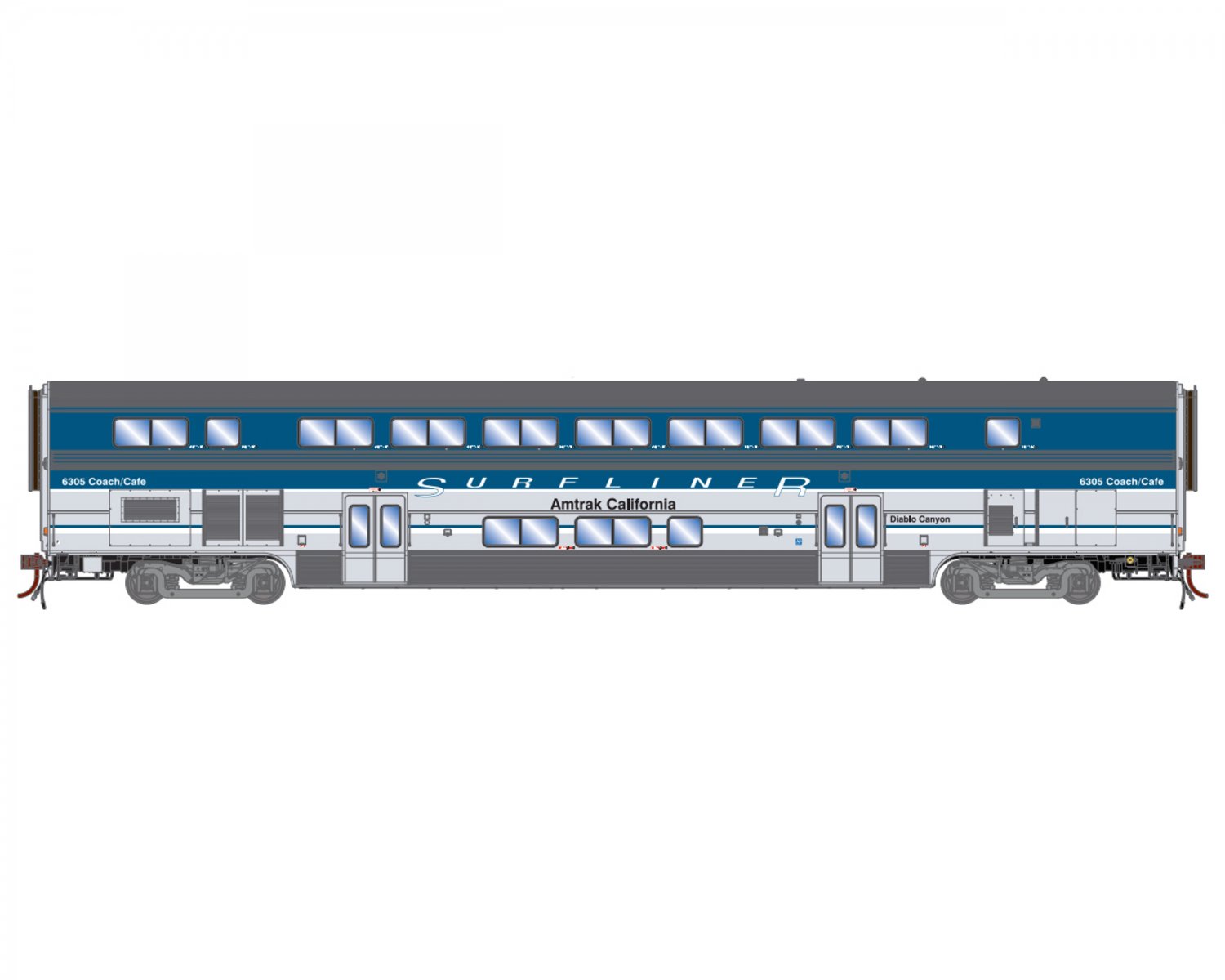 Athearn HO Amtrak Surfliner Coach/Cafe Car - #6305 G23739- 外国型