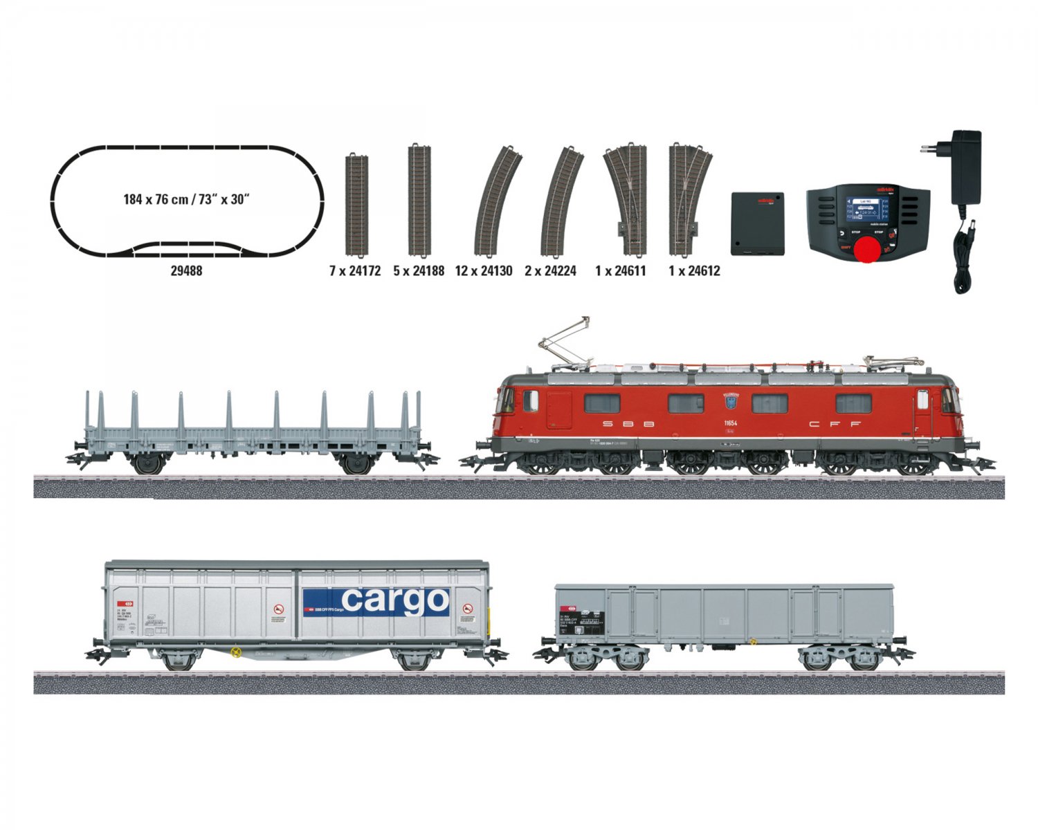 メルクリン(Marklin) HO CH Freight Train Digital Starter Set 29488 |  レイアウトに最適なACタイプのスイス鉄道モデル - 欧米型鉄道模型通販｜global-train｜グローバルトレイン｜外国型鉄道模型専門店｜欧州型鉄道模型｜アメリカ型鉄道模型｜HOゲージ通販｜Nゲージ通販  ...