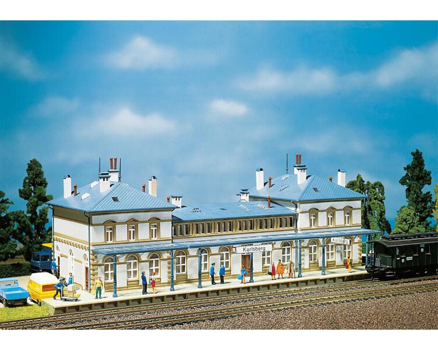 エバニュー HOゲージ ストラクチャー FALLER ファーラー 鉄道駅 完成品