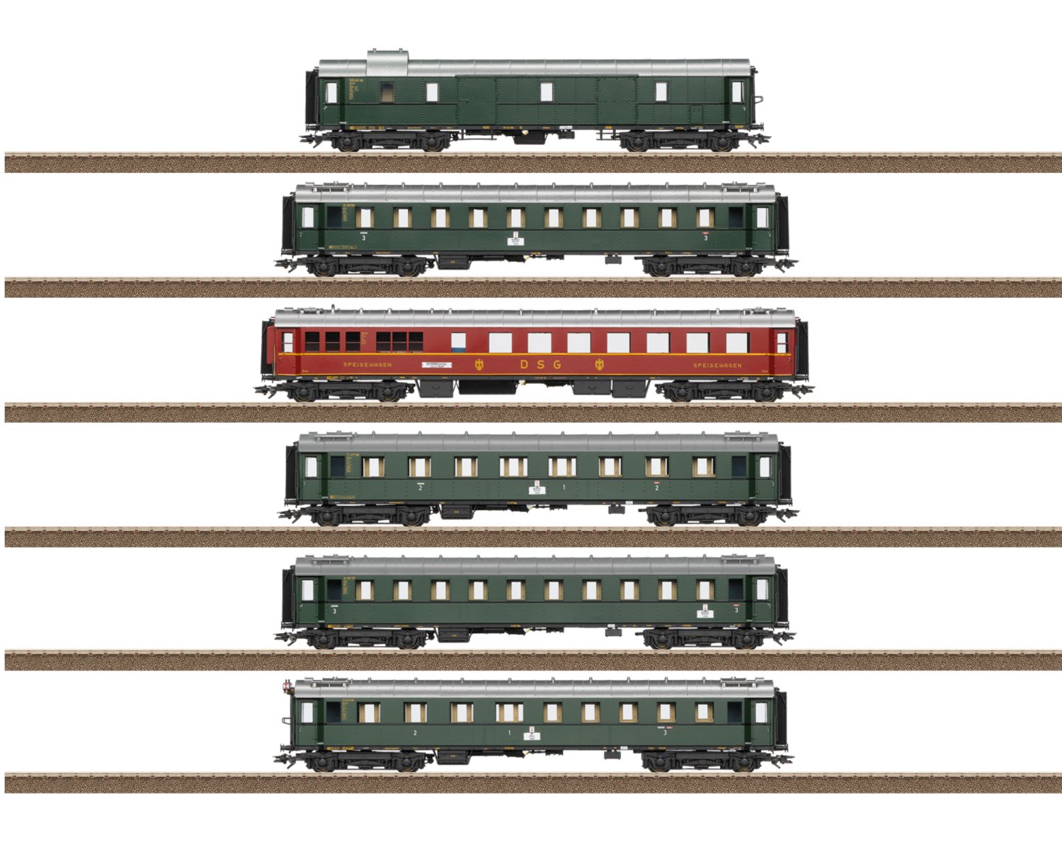 トリックス(Trix) HO Standard Design 1928 to 1930 Express Train Passenger Car Set  23629- 外国型　欧州型　鉄道模型専門店｜外国型、欧州型鉄道模型通販ならglobal-train｜HOゲージ｜Nゲージ｜Zゲージ｜Oゲージ