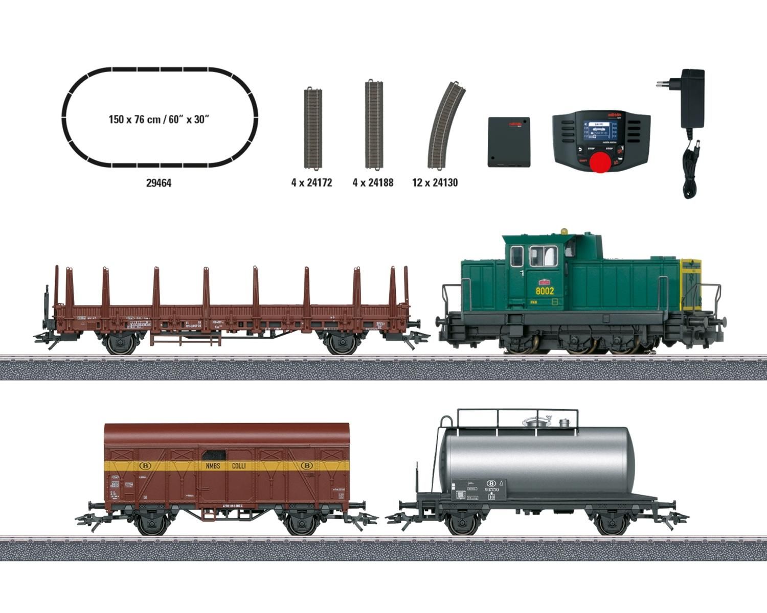 メルクリン(Marklin) HO Belgian Freight Train with a Class 8000