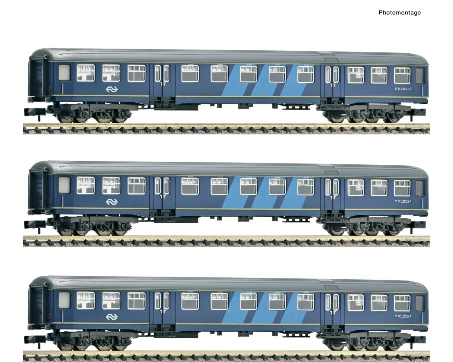 フライシュマン(Fleischmann) N 3-piece set: Passenger coaches, NS 814713 | オランダ鉄道向け  -  欧米型鉄道模型通販｜global-train｜グローバルトレイン｜外国型鉄道模型専門店｜欧州型鉄道模型｜アメリカ型鉄道模型｜HOゲージ通販｜Nゲージ通販｜Zゲージ通販  ｜G ...