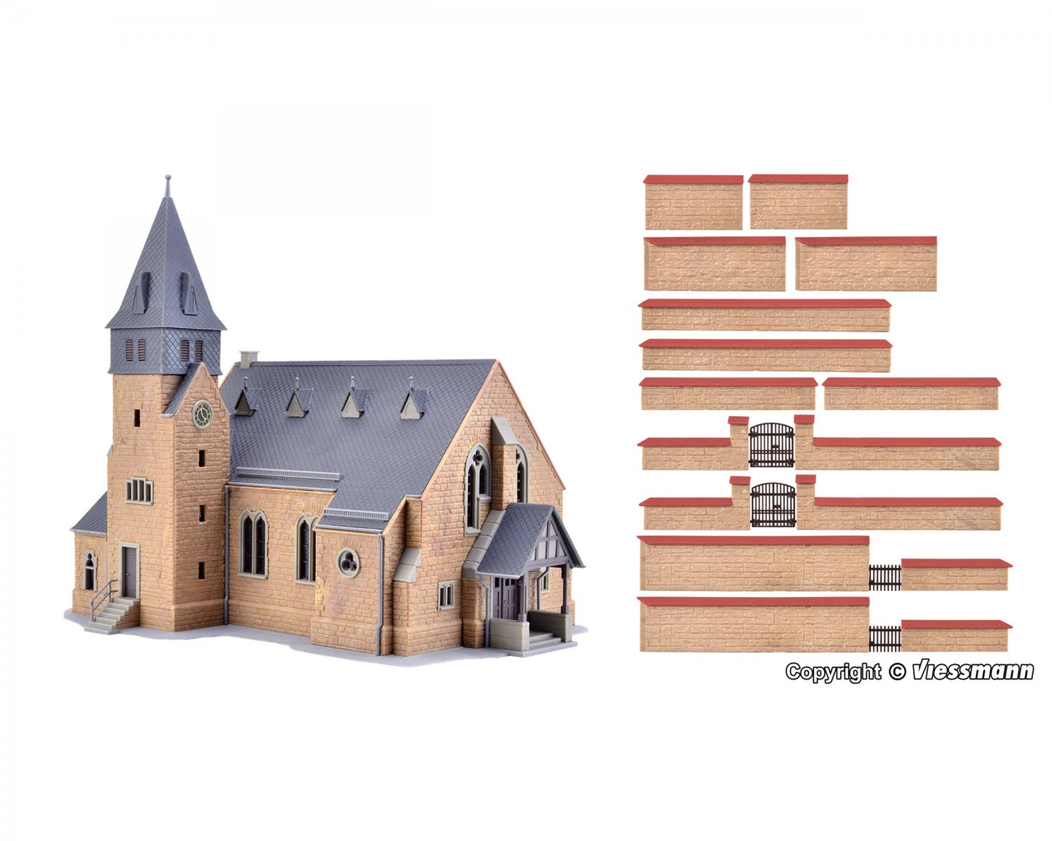 キブリ(Kibri) HO Church with wall 39766 | ミニチュア模型 24x16x22cm -  欧米型鉄道模型通販｜global-train｜グローバルトレイン｜外国型鉄道模型専門店｜欧州型鉄道模型｜アメリカ型鉄道模型｜HOゲージ通販｜Nゲージ通販｜Zゲージ通販  ｜Gゲージ通販｜Oゲージ通販 ...