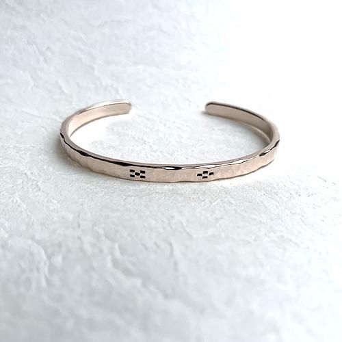 沖縄手作銀細工琉平打ちバングル一点物