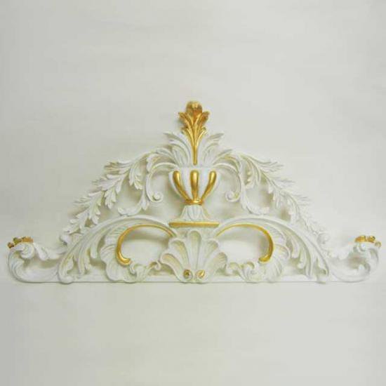 イタリア製 アンティーク ロココ調 ホワイト 壁飾りウォール 