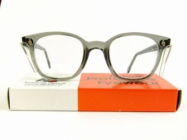 箱付きデッドストックヴィンテージAOアメリカンオプティカルメガネ眼鏡50AmericanOptical【サイドカバー取り外し可】【AO-007】-ネットショップ  通販 old-Art オールド アート