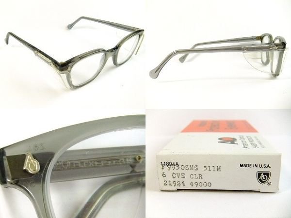 箱付きデッドストックヴィンテージAOアメリカンオプティカルメガネ眼鏡50AmericanOptical【サイドカバー取り外し可】【AO-007】-ネットショップ  通販 old-Art オールド アート