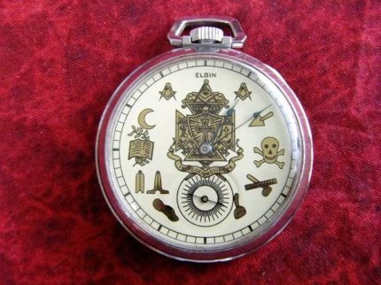 1925'sアンティークフリーメイソン×エルジン【ELGIN】手巻き式懐中時計 