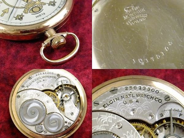 1922'sアンティークフリーメイソン×エルジン【ELGIN】手巻き式懐中時計