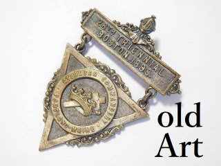 1895年代フリーメイソンテンプル騎士団アンティーク勲章バッジ 【M-11802】 