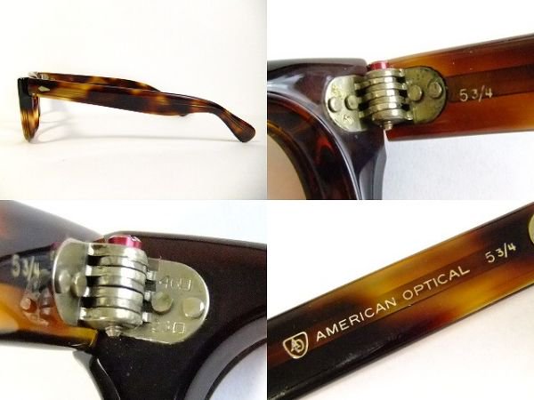 60'sヴィンテージAOアメリカンオプティカルMANHATTANマンハッタン46□23 5 3/4アンバーAmericanOptical【AO-5723】【送料無料】3-  通販 ネットショップold-Art オールド アート