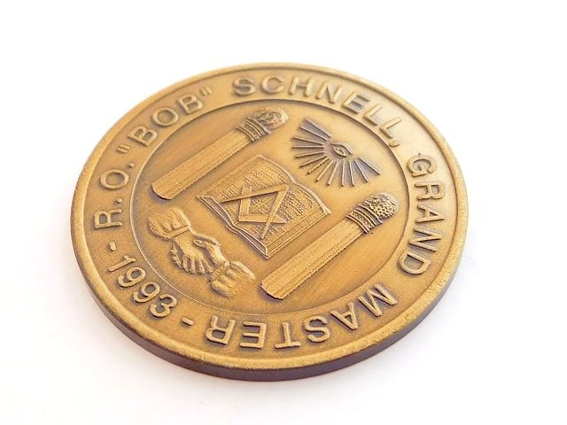 1993sフリーメイソンテキサスロッジ神秘プロビデンスの目コインメダル 