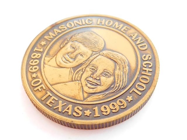 1999年フリーメイソンオフィシャルグランドマスター記念コインメダル【M-10197】-千種区アンティークショップold-Artオールド アート